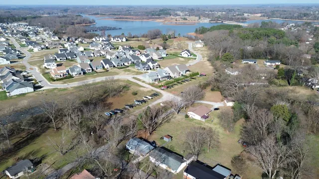 an aerial view of residential house with outdoor space
