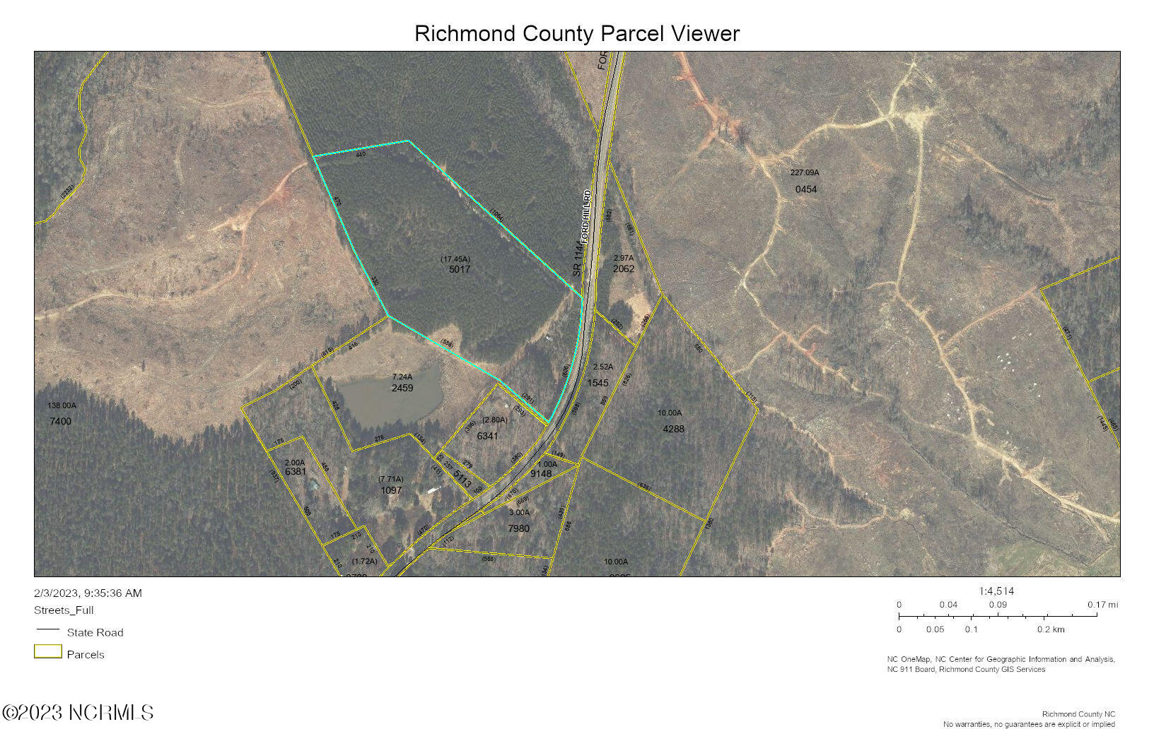 0 Ford Hill Road Rockingham, NC 28379 - Photo 1 of 1 Aerial Image