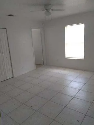 an empty room with a window