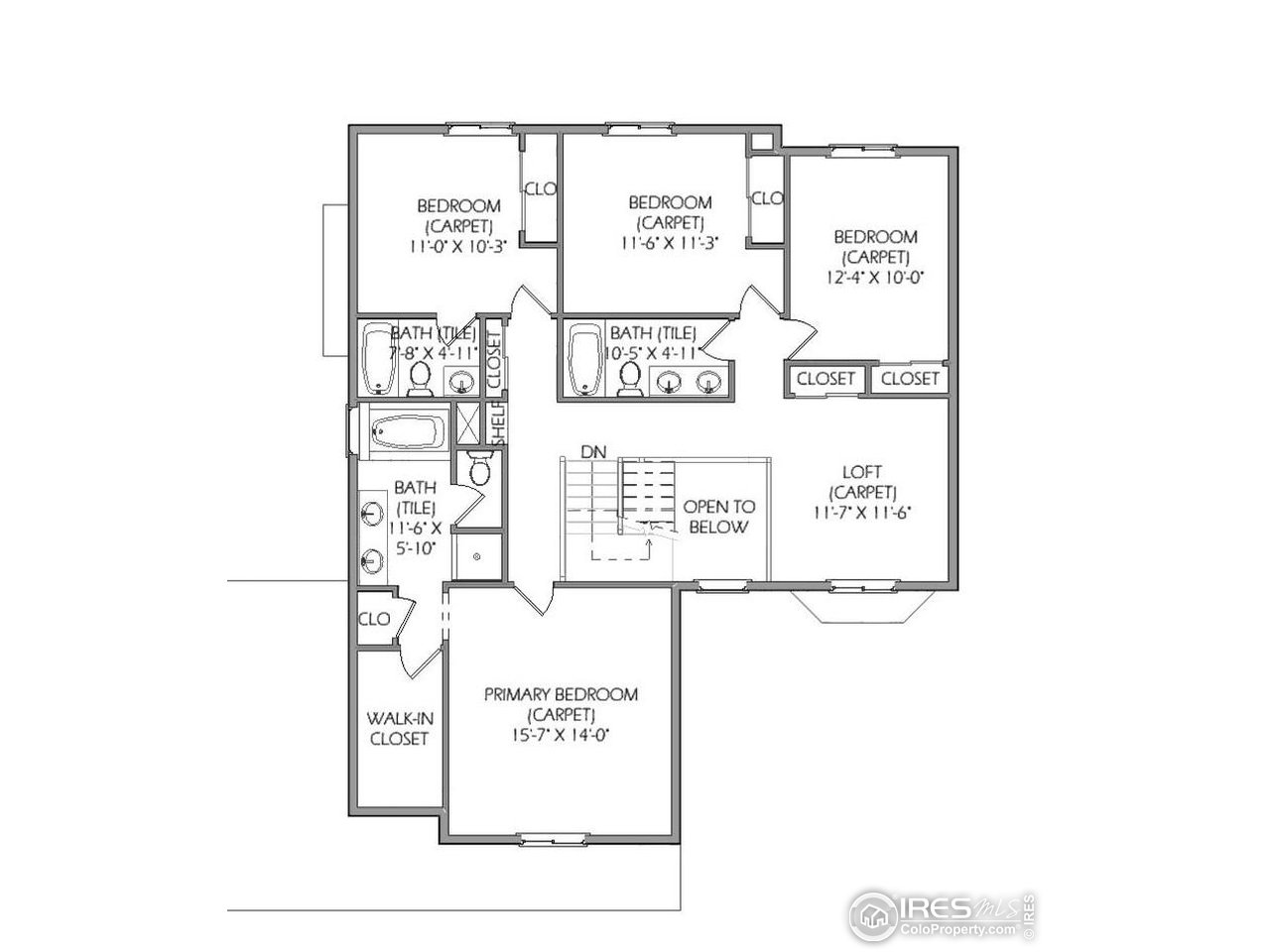 2126 Westchase Road Fort Collins, CO 80528 - Photo 32 of 33 Second Level Floorplan