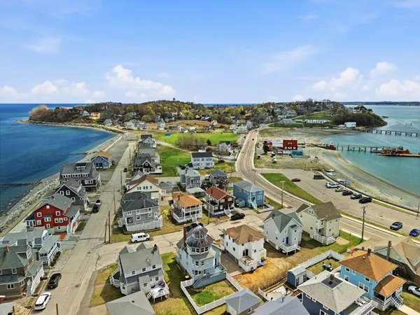 an aerial view of a city