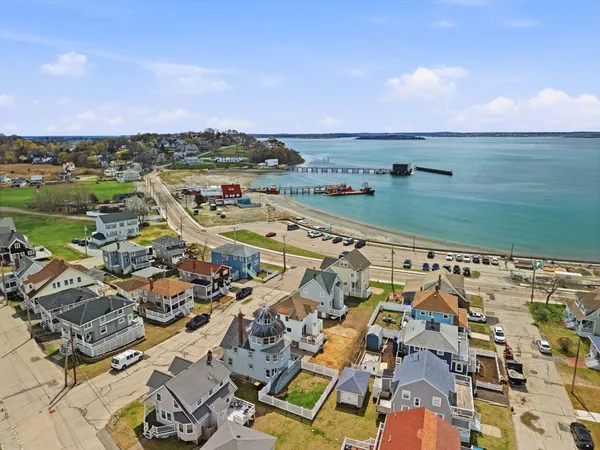 an aerial view of a city with lots of residential buildings