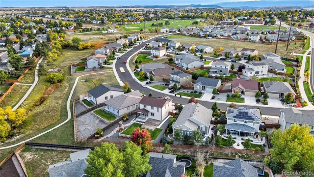 an aerial view of multiple house