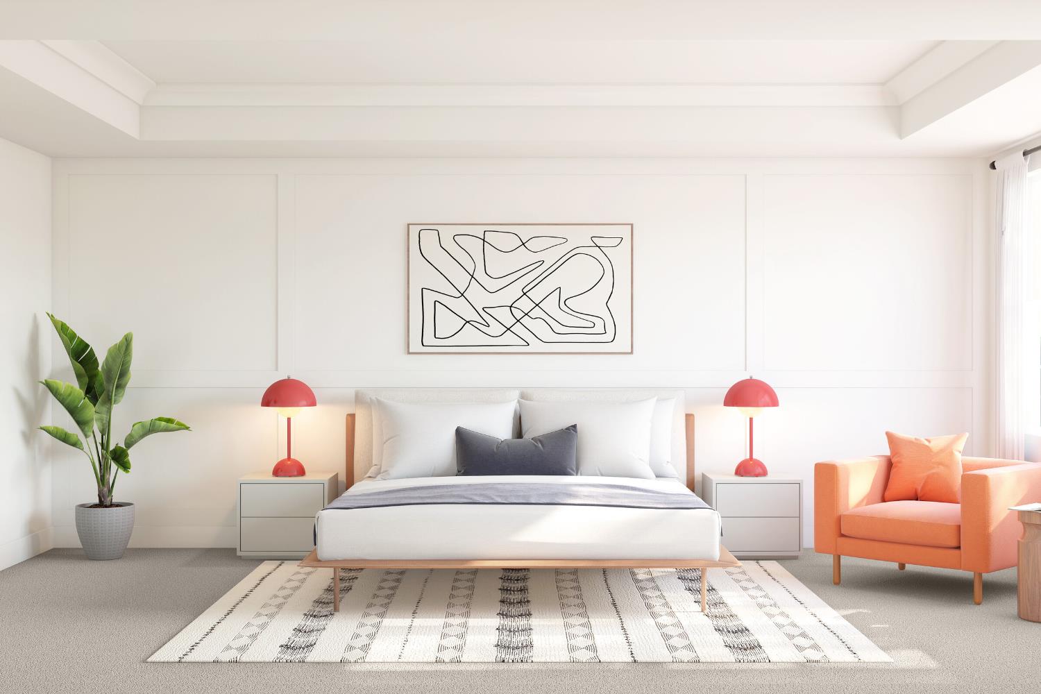 409 Glass Beach Drive Lathrop, CA 95330 - Photo 11 of 14 a bedroom with furniture and a potted plant