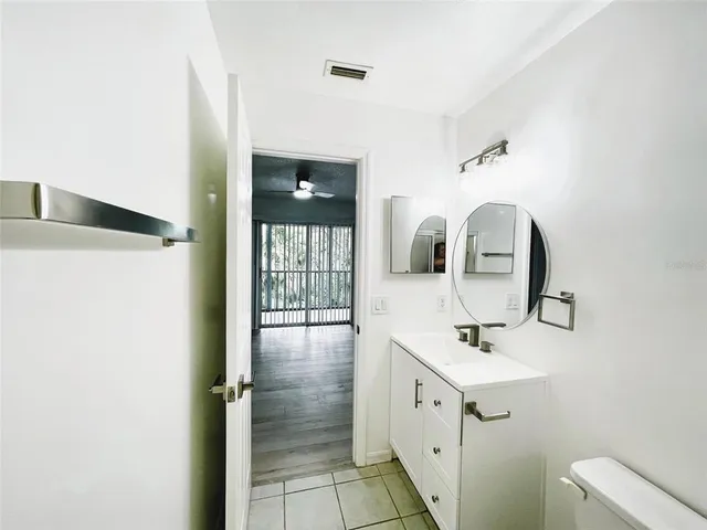 a view of a golf course with a big yard