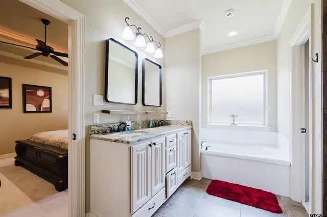 a view of a bathroom with a shower
