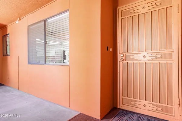 a view of an front door