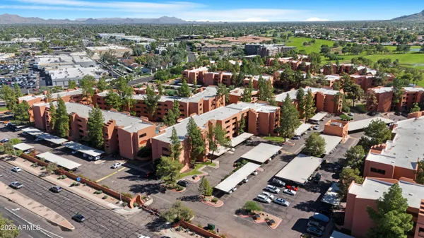 an aerial view of multiple house