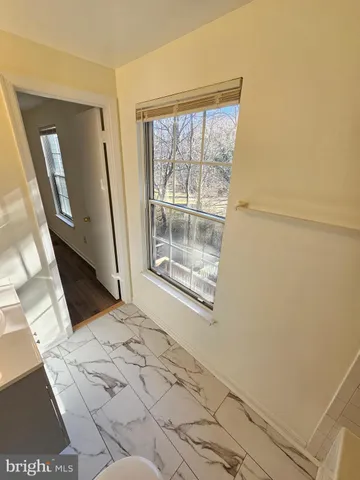 a view of a bedroom from a windows