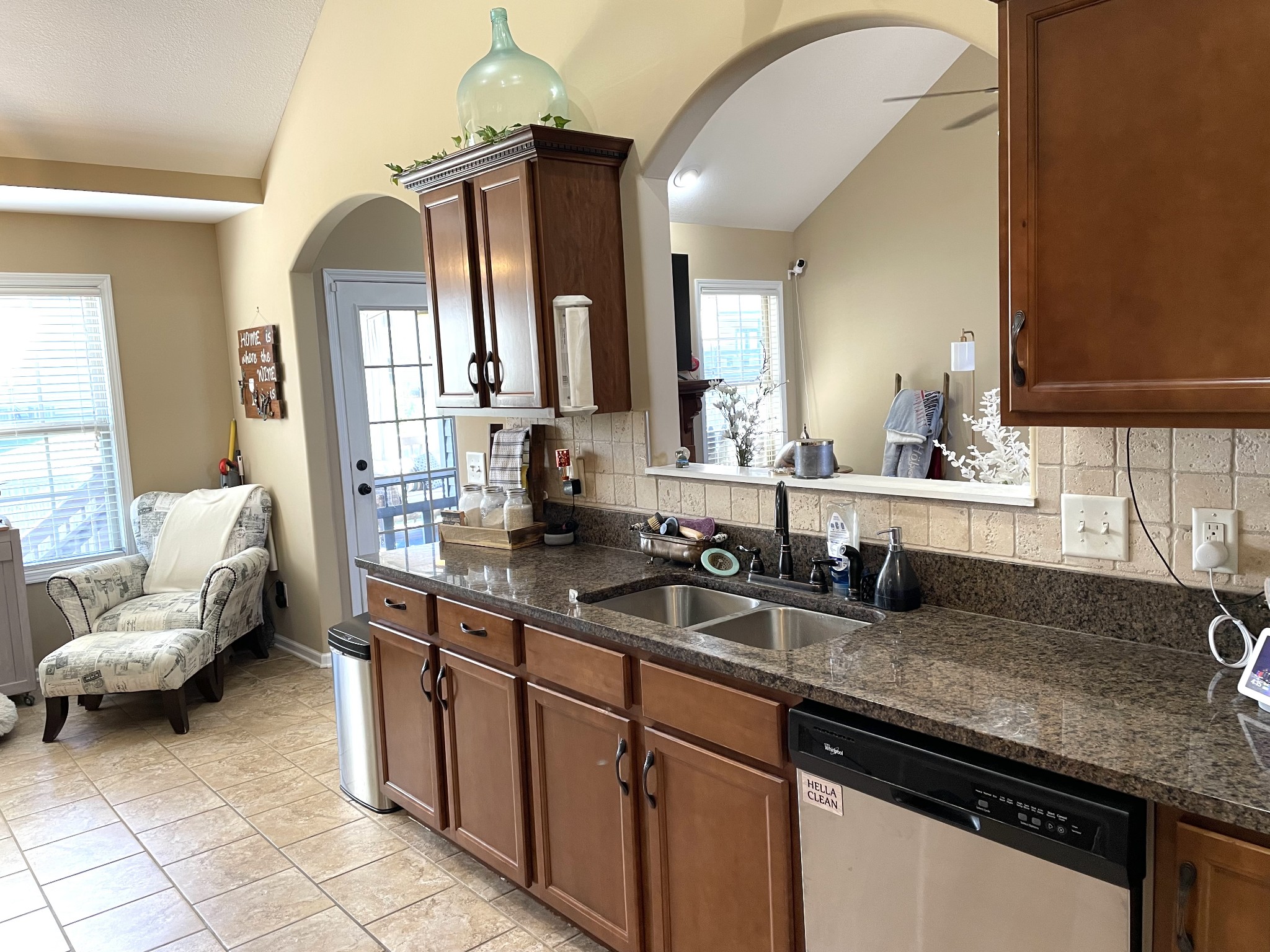 1458 Raven Road Clarksville, TN 37042 - Photo 10 of 33 a kitchen with granite countertop a sink and cabinets