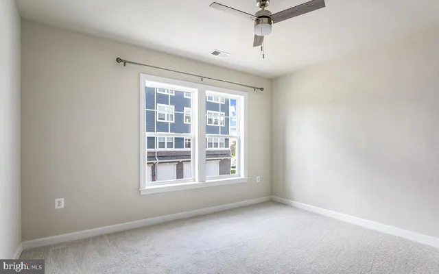 an empty room with a window