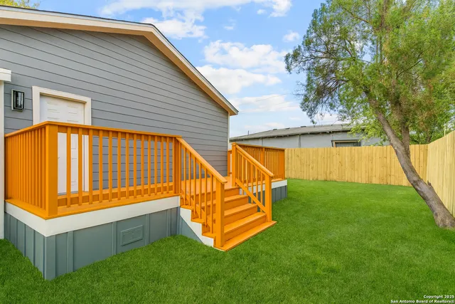 a view of outdoor space and deck