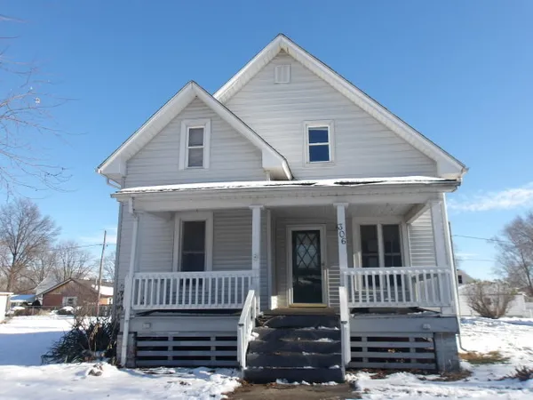 a front view of a house