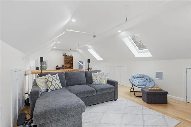 a living room with furniture and a couch