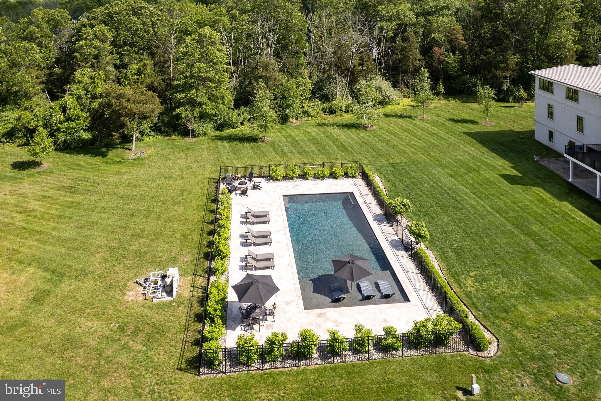 280 Carter Road Princeton, NJ 08540 - Photo 78 of 79 an aerial view of a residential houses with outdoor space and trees all around