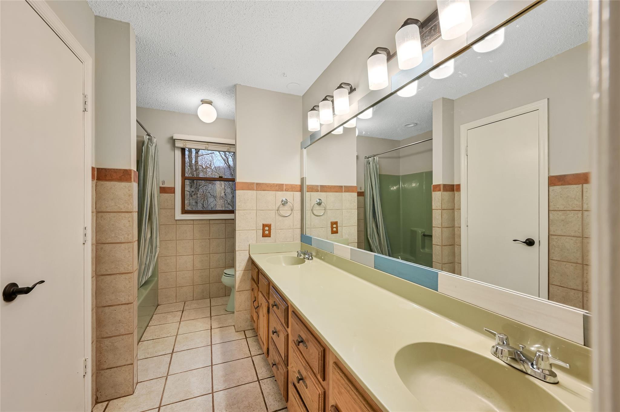 209 Riva Ridge Drive Fairview, NC 28730 - Photo 7 of 23 a spacious bathroom with a granite countertop sink a mirror and shower