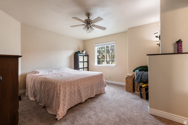 802 Brookside Court Payson, UT 84651 - Photo 21 of 32 Bedroom with carpet and a ceiling fan