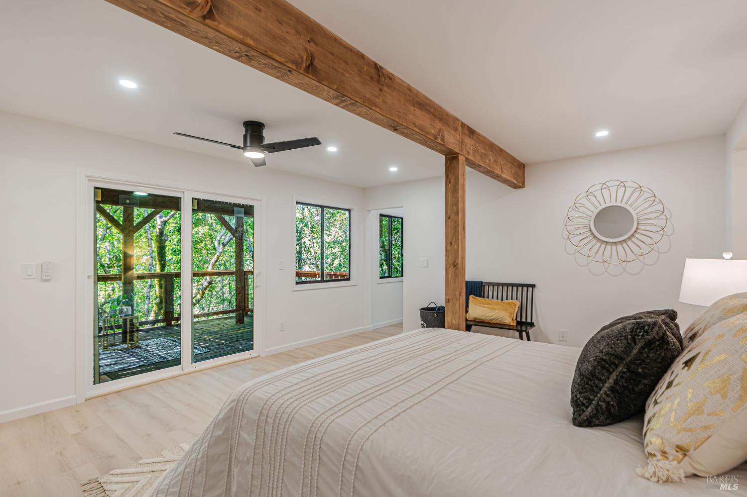 240 Vila Road Forestville, CA 95436 - Photo 23 of 38 Primary Bedroom with access to covered deck!