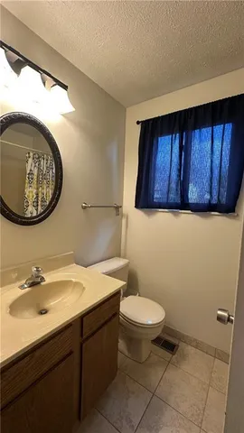 a bathroom with a sink a toilet and vanity