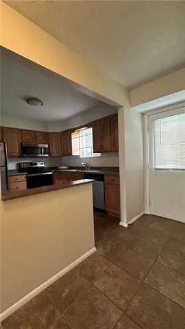 a view of a kitchen with an oven