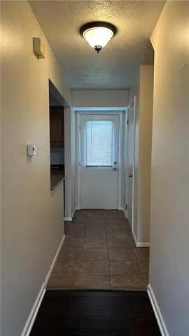 an empty room with closet