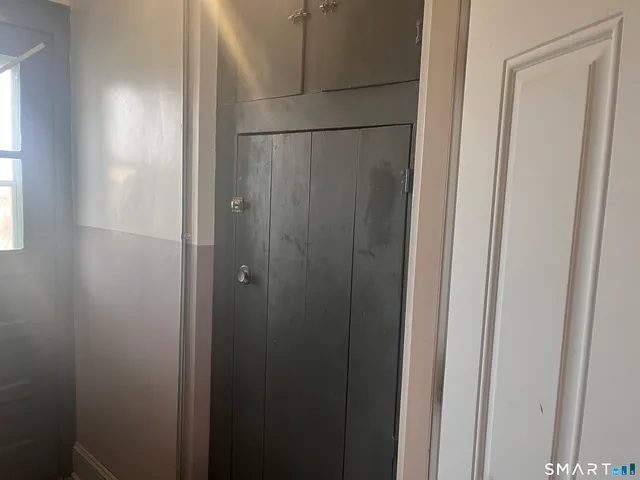 an empty room with a window