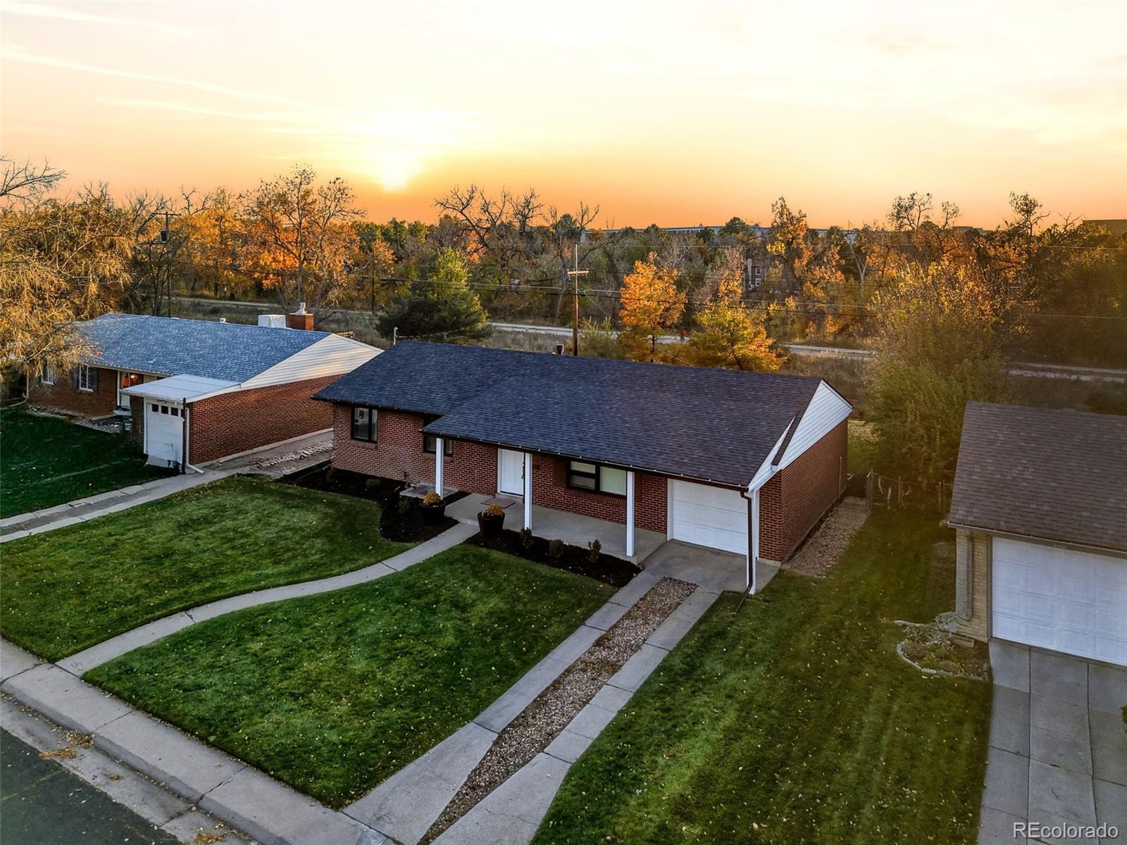 5320 Vale Drive Denver, CO 80246 - Photo 36 of 47 a aerial view of a house with a yard