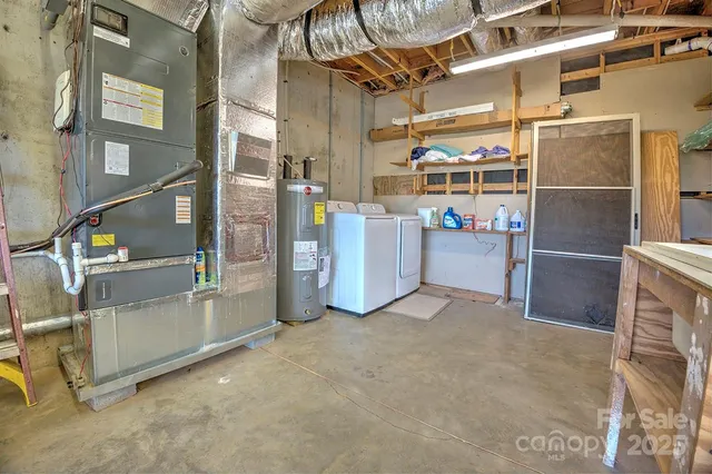 a view of storage and utility room