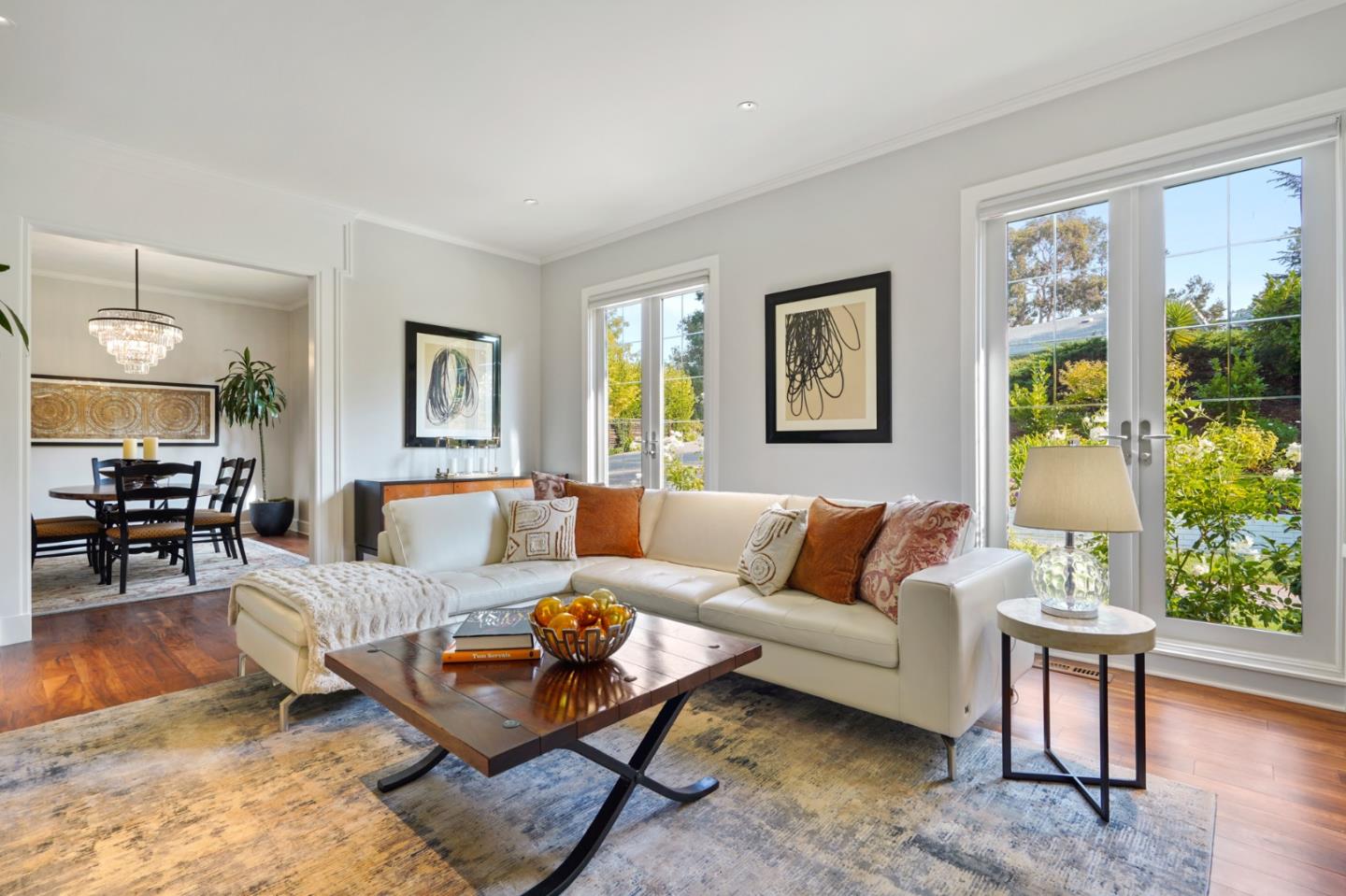 2312 Crest Lane Menlo Park, CA 94025 - Photo 12 of 34 a living room with furniture potted plant and a window