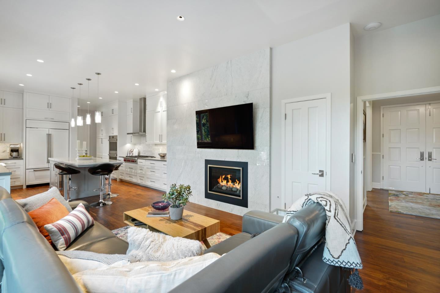 2312 Crest Lane Menlo Park, CA 94025 - Photo 15 of 34 a living room with furniture and a fireplace