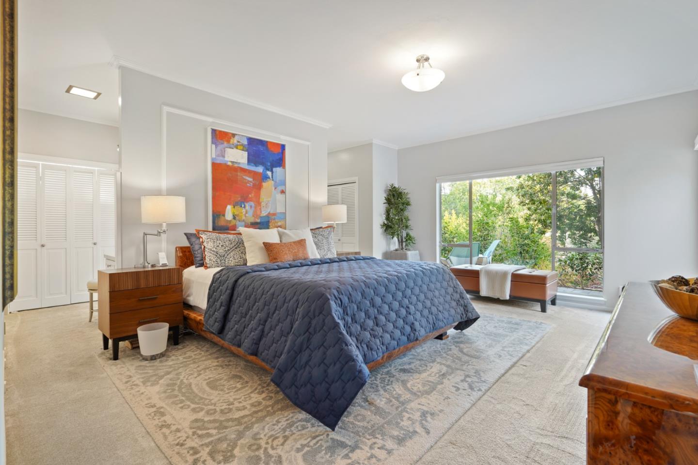 2312 Crest Lane Menlo Park, CA 94025 - Photo 18 of 34 a bedroom with a large bed and a window