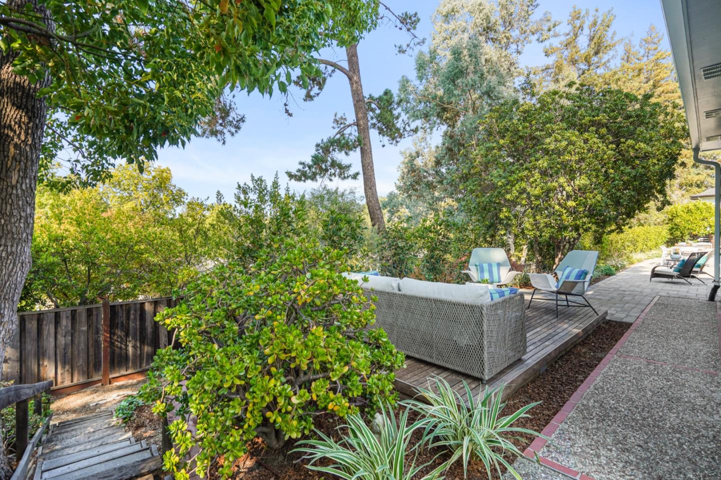 2312 Crest Lane Menlo Park, CA 94025 - Photo 22 of 34 a view of a couches in backyard of house