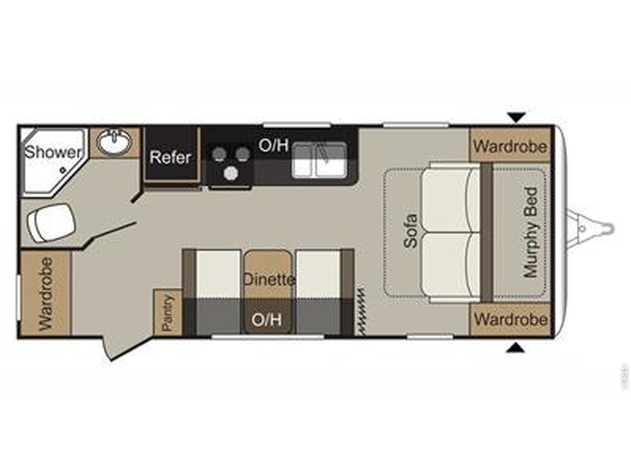 22 Tami Road Red Feather Lakes, CO 80545 - Photo 33 of 33 Floor plan of available camper.