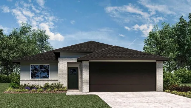 a house view with a garden space