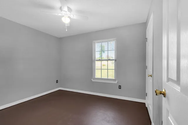an empty room with a window
