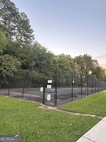 a view of outdoor space with a garden and entertaining space