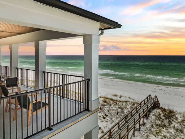 a view of a porch with a yard