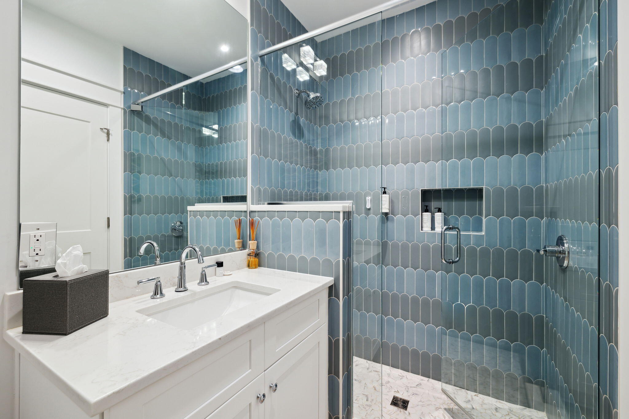 3464 Scenic Highway 98 Destin, FL 32541 - Photo 20 of 24 a bathroom with a sink shower and a mirror