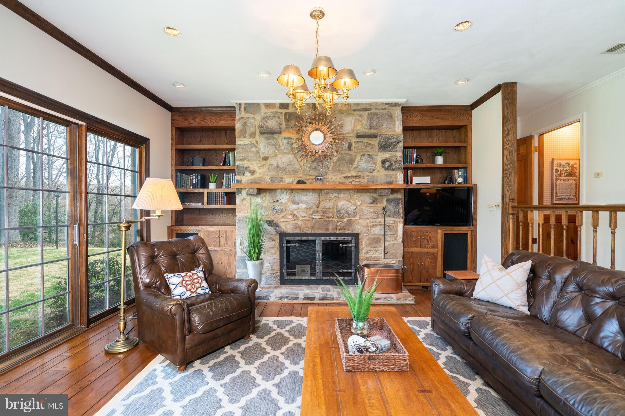 7814 Willowbrook Road Fairfax Station, VA 22039 - Photo 7 of 30 Stone Fireplace in Family Room