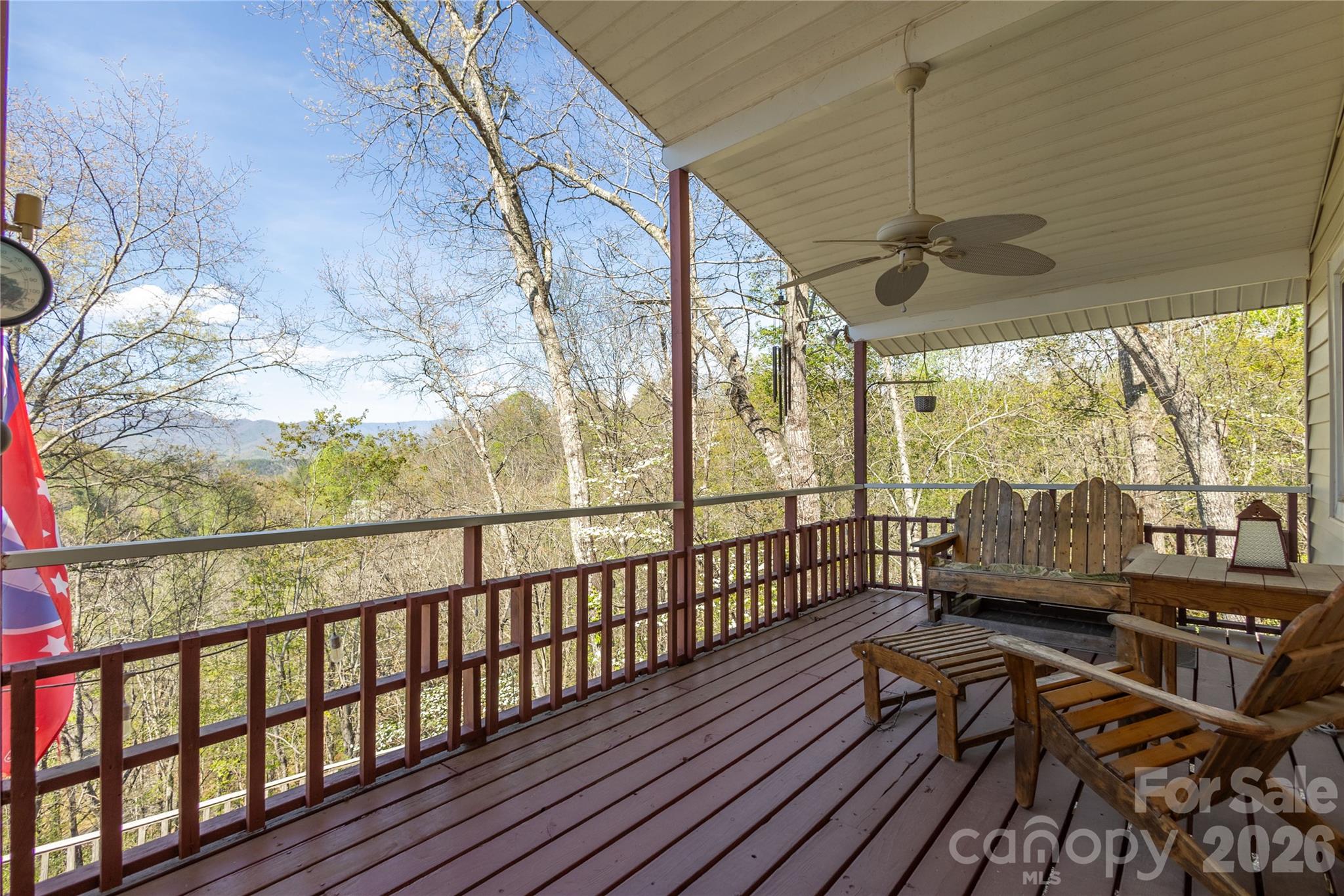 344 Pine Ridge Trail Almond, NC 28702 - Photo 22 of 36 a view of a balcony with furniture