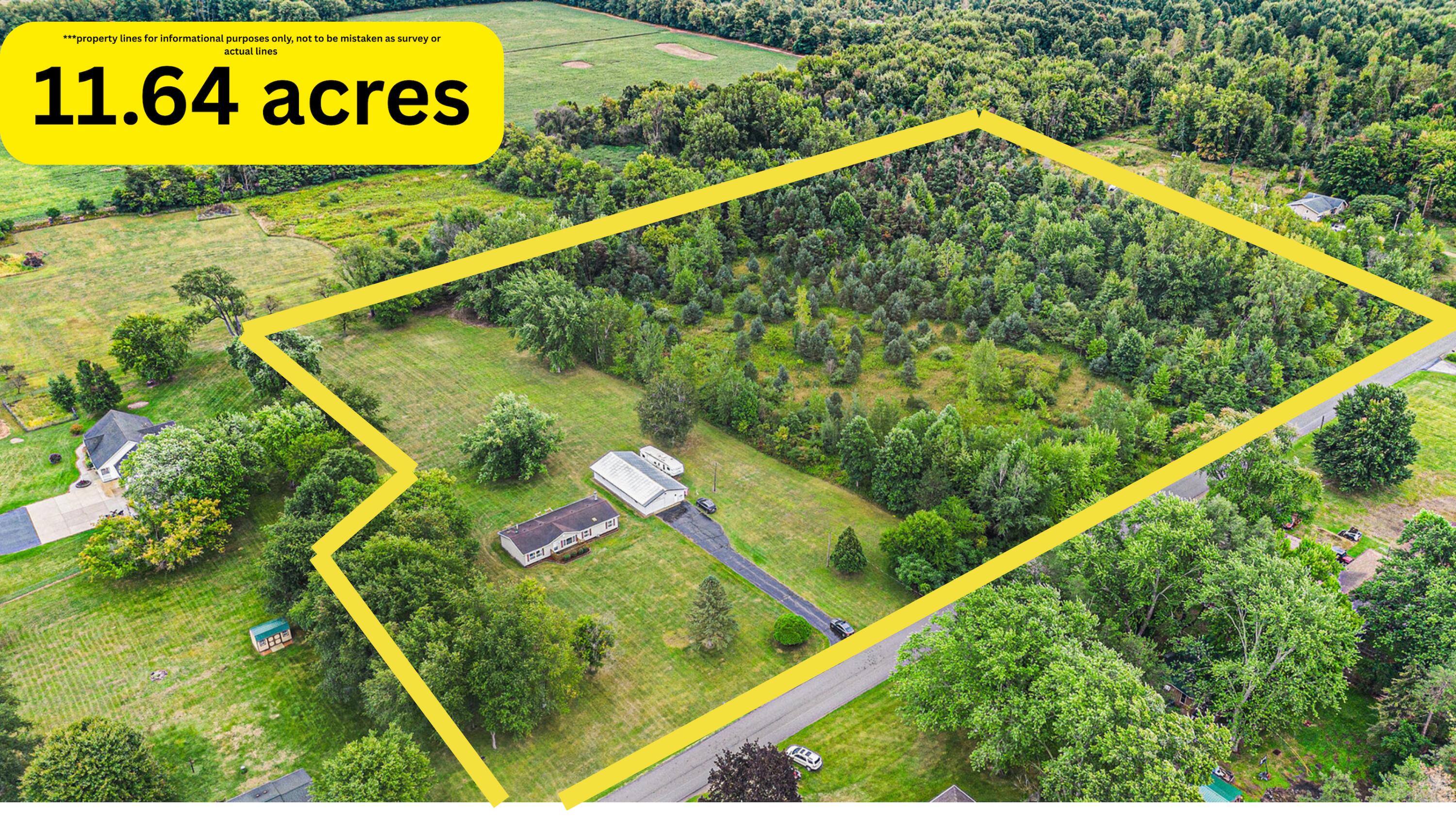 4259 John Goff Road Watervliet, MI 49098 - Photo 2 of 44 Aerial with lines