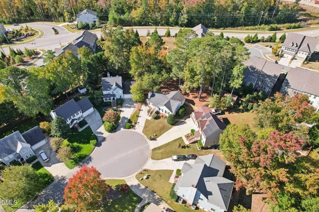 an aerial view of multiple house