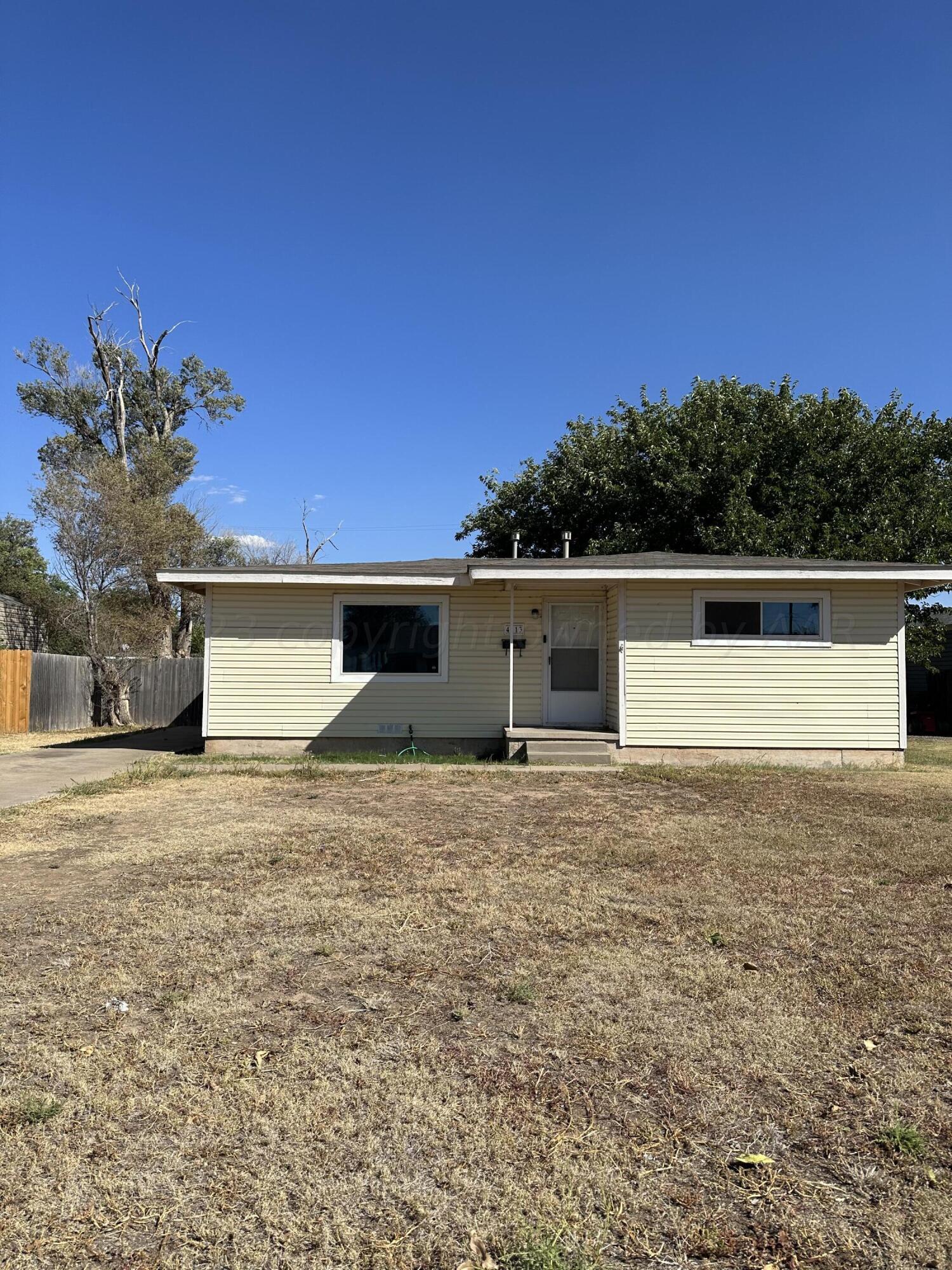 a backyard of a house