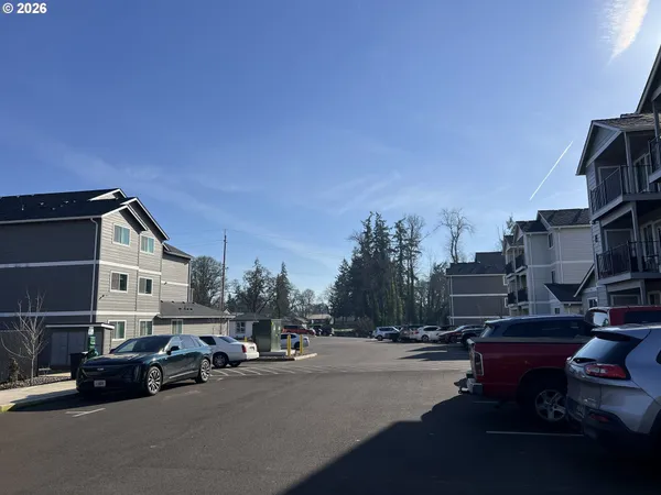 a view of a street in front of house