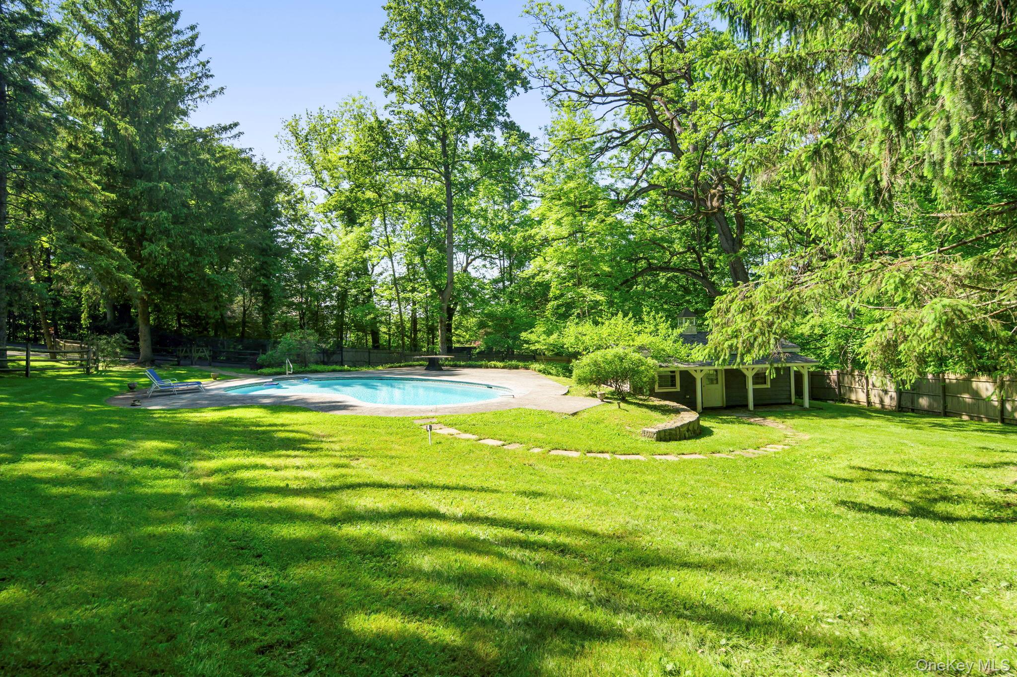 241 West Mt Airy Road Croton-on-Hudson, NY 10520 - Photo 40 of 41 a view of a swimming pool with a big yard and large trees