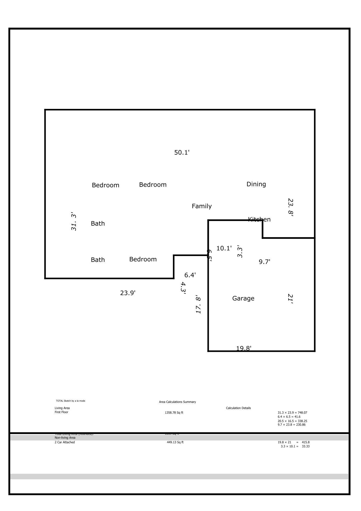 4611 Itasca Street Lubbock, TX 79416 - Photo 26 of 26 Appraisal Sketch 4611 Itasca
