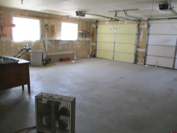 a view of a garage