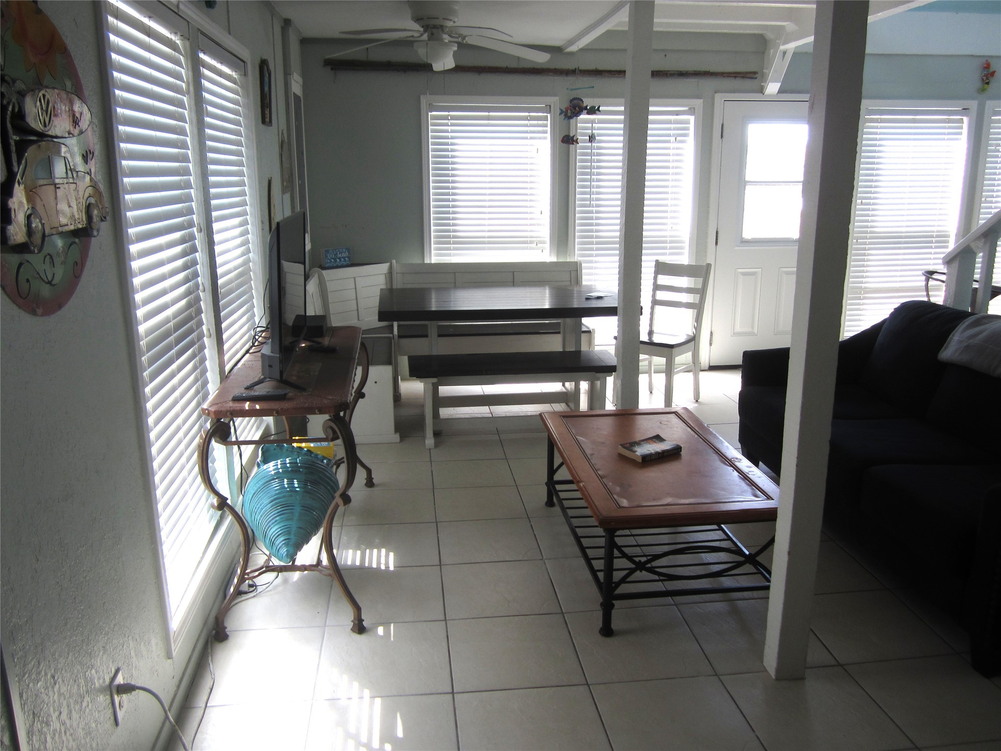 21639 Termini-San Luis Pass Road Galveston, TX 77554 - Photo 14 of 33 Living Area and Dining Table, very bright and open
