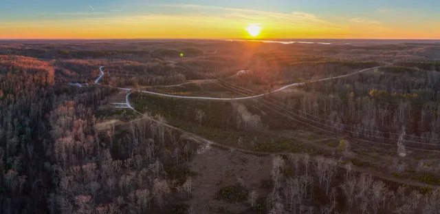 a view of city and mountain