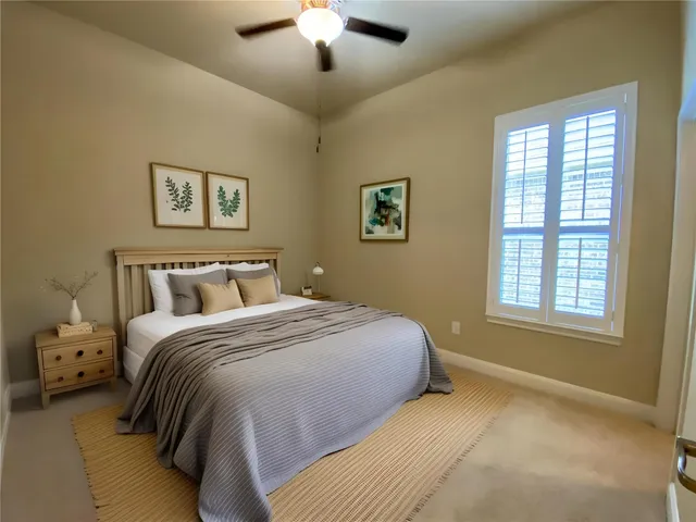 a view of room with racks on the wall